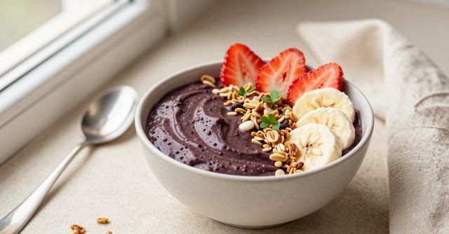 Açaí proteico na tigela
